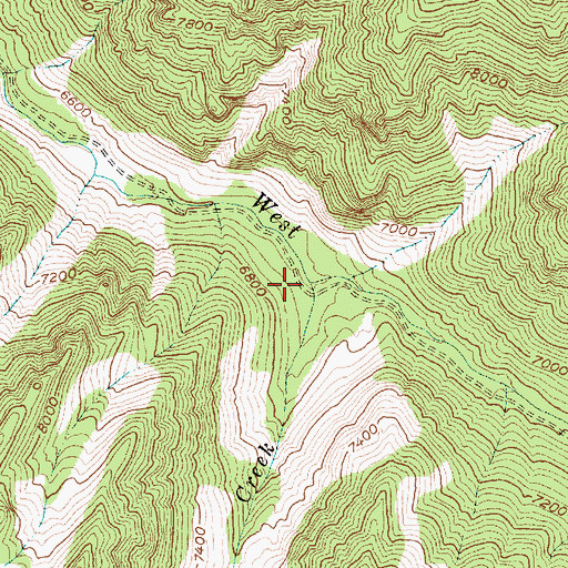 Topographic Map of Mystery Creek, ID