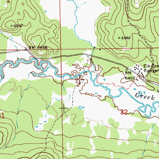 Topographic Map of Nameless Creek, ID