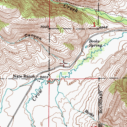 Topographic Map of Nate Canyon, ID
