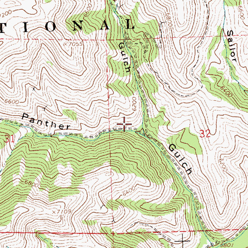 Topographic Map of Nay Aug Gulch, ID