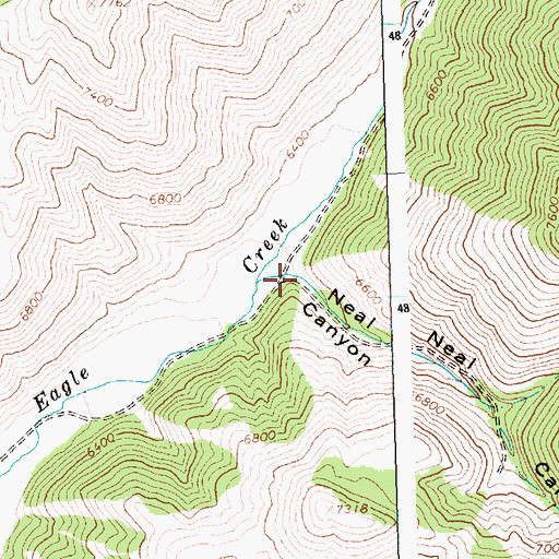 Topographic Map of Neal Canyon, ID