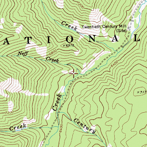 Topographic Map of Neff Creek, ID