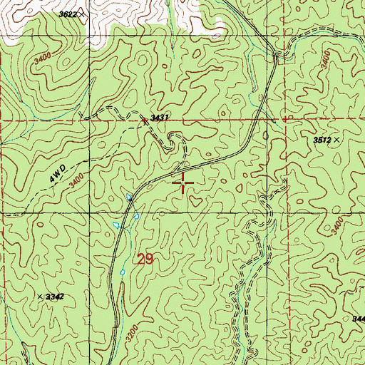 Topographic Map of Neisham Cabin, ID