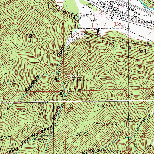 Topographic Map of Nellie Mine, ID