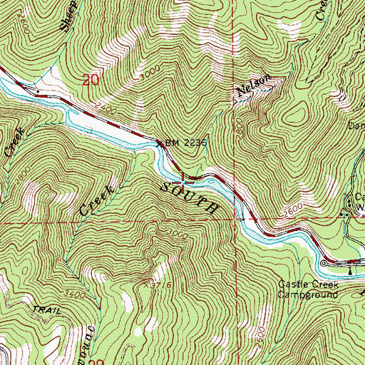 Topographic Map of Nelson Creek, ID