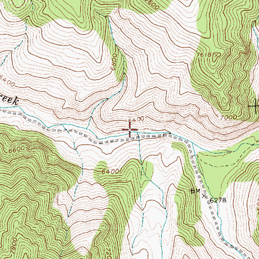 Topographic Map of Nelson Creek, ID