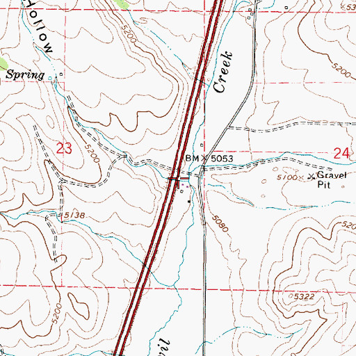 Topographic Map of New Canyon Creek, ID