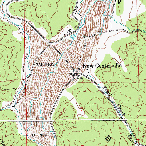 Topographic Map of New Centerville, ID