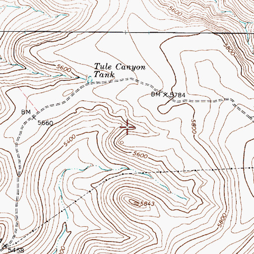 Topographic Map of Road Tank, AZ