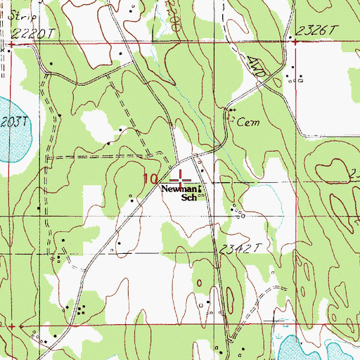 Topographic Map of Newman School, ID