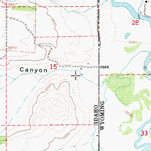 Topographic Map of Newswander Canyon, ID