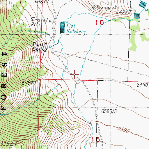 Topographic Map of Nez Perce Creek, ID