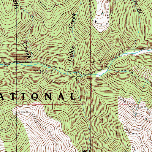 Topographic Map of Niagara Creek, ID