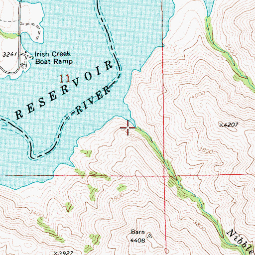 Topographic Map of Nibbler Creek, ID