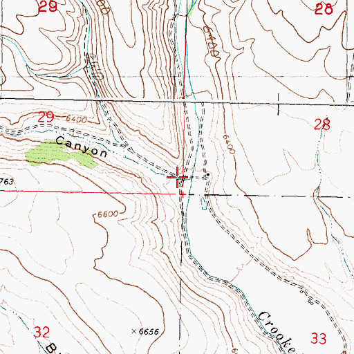 Topographic Map of Nicholia Canyon, ID