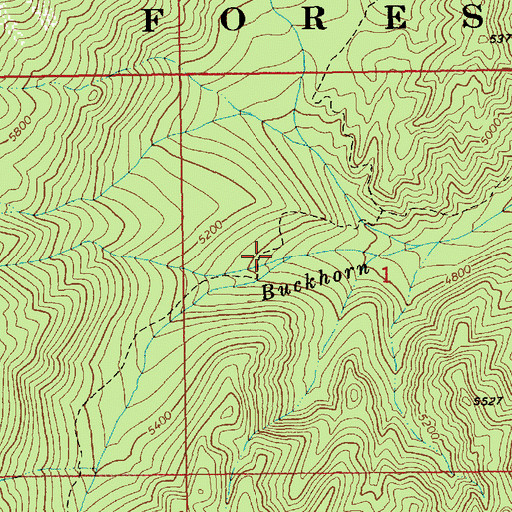 Topographic Map of Nick Creek, ID