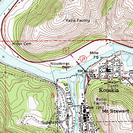 Topographic Map of Nicodemus Cemetery, ID