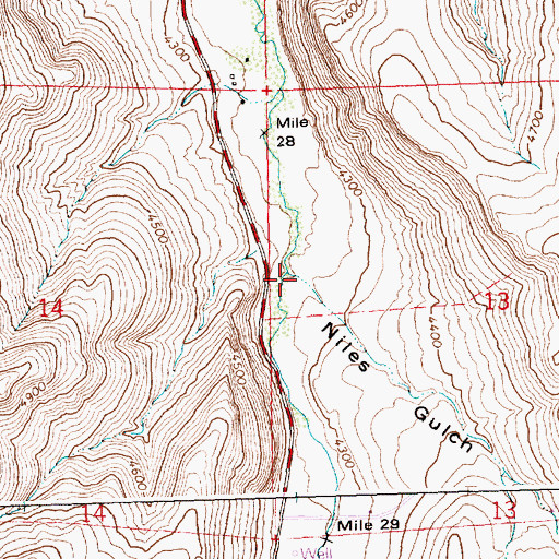 Topographic Map of Niles Gulch, ID