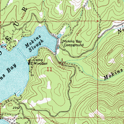 Topographic Map of Nilsen Creek, ID