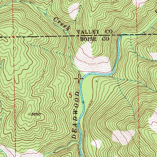 Topographic Map of Ninemile Creek, ID
