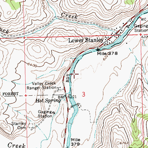 Topographic Map of Nip and Tuck Creek, ID
