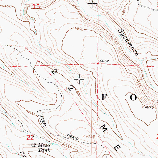 Topographic Map of Rock Seep, AZ