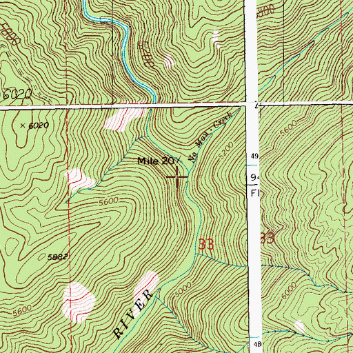 Topographic Map of No Man Creek, ID