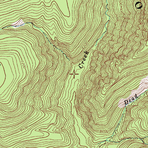 Topographic Map of No Name Creek, ID