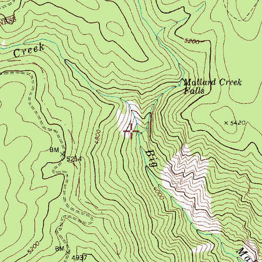 Topographic Map of Noble Creek, ID
