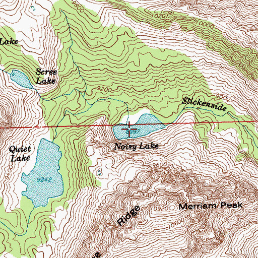 Topographic Map of Noisy Lake, ID