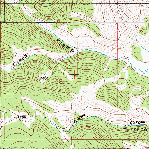 Topographic Map of Noon Creek, ID