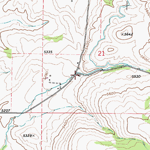 Topographic Map of North Ant Canyon, ID