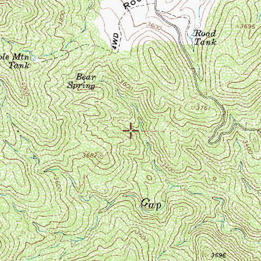 Topographic Map of Rodeo Flat Spring, AZ