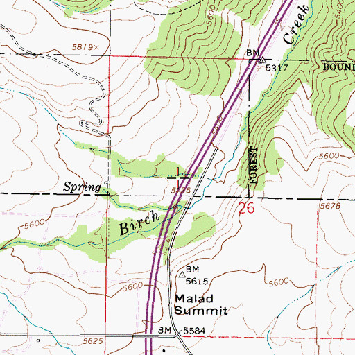 Topographic Map of North Canyon, ID