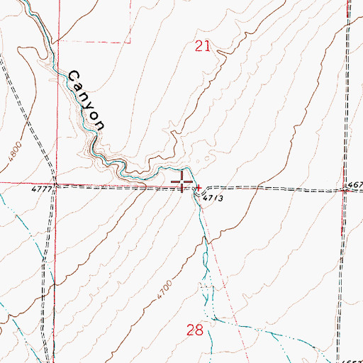 Topographic Map of North Canyon, ID