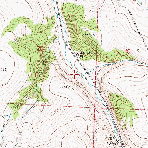 Topographic Map of North Carson Creek, ID