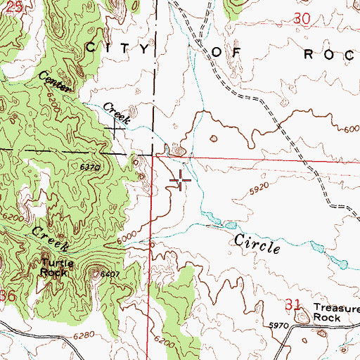 Topographic Map of North Creek, ID