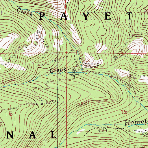 Topographic Map of North Creek, ID