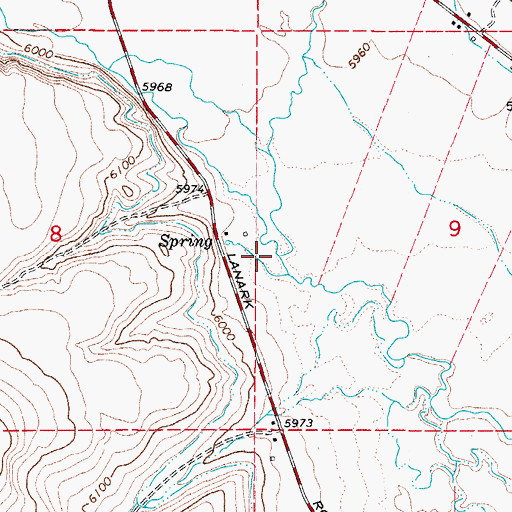 Topographic Map of North Creek, ID