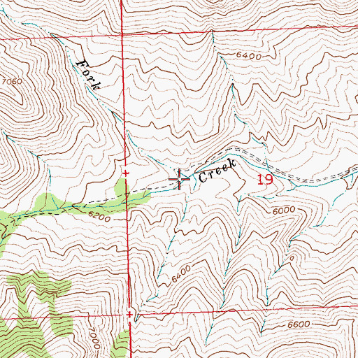 Topographic Map of North Fork Birch Creek, ID