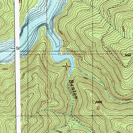 Topographic Map of North Fork Benton Creek, ID