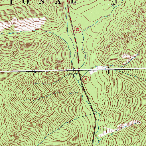 Topographic Map of North Fork Canyon Creek, ID