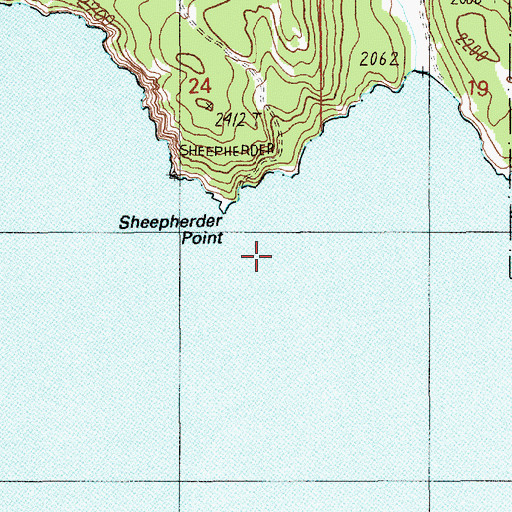 Topographic Map of North Fork Clark Fork, ID