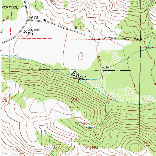 Topographic Map of North Fork Eagle Creek, ID