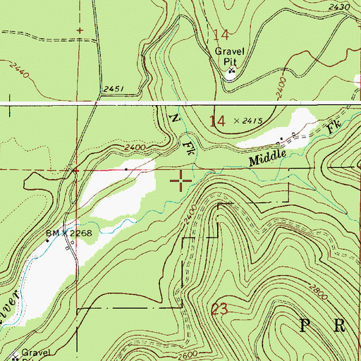 Topographic Map of North Fork East River, ID