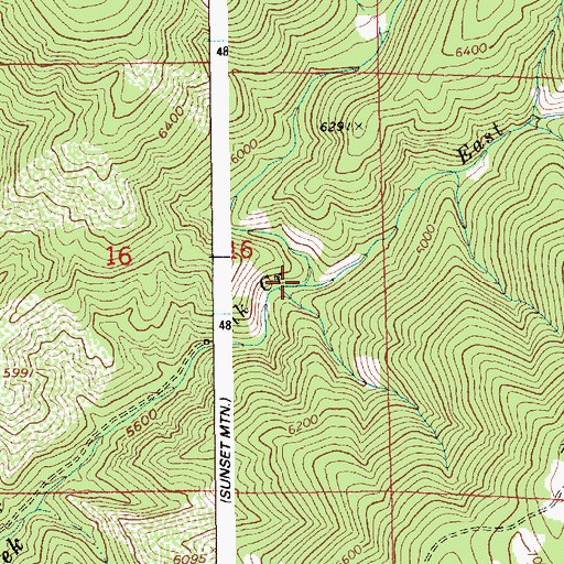 Topographic Map of North Fork Elk Creek, ID