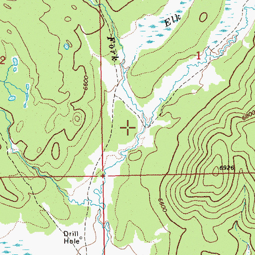 Topographic Map of North Fork Elk Creek, ID