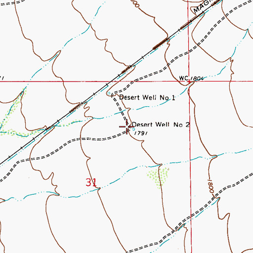 Topographic Map of Desert Well Number Two, AZ