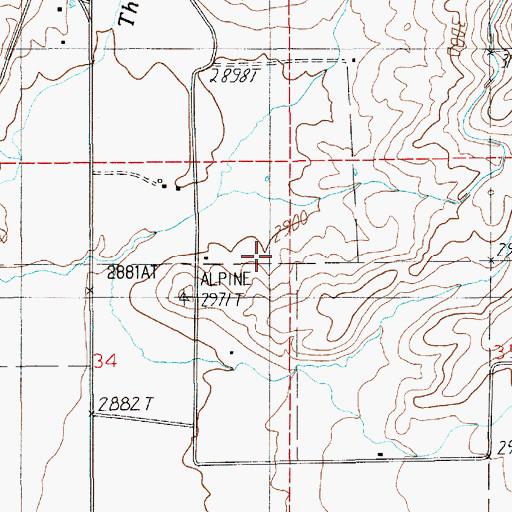 Topographic Map of North Fork Grays Creek, ID