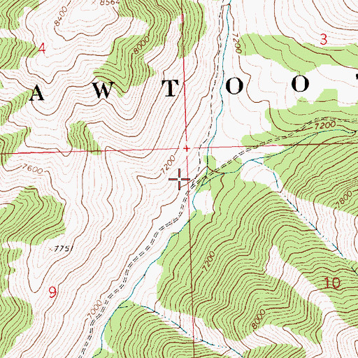 Topographic Map of North Fork Hyndman Creek, ID